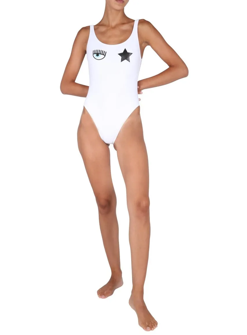 Chiara Ferragni Logo Printed One-Piece Swimsuit