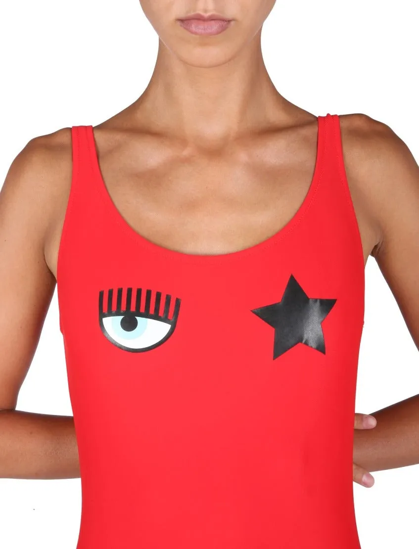 Chiara Ferragni Logo Printed One-Piece Swimsuit