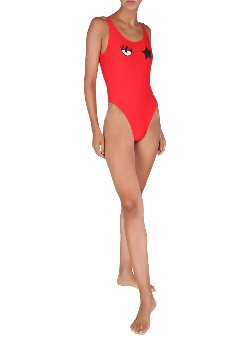Chiara Ferragni Logo Printed One-Piece Swimsuit