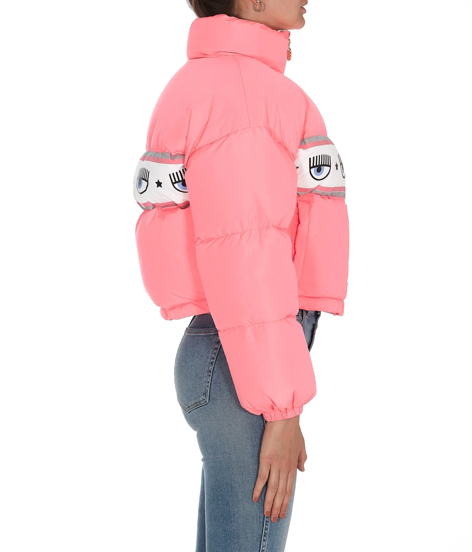 Chiara Ferragni Logomania Cropped Puffer Jacket