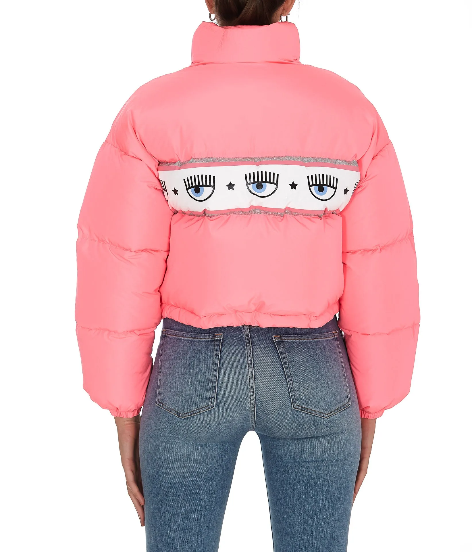 Chiara Ferragni Logomania Cropped Puffer Jacket