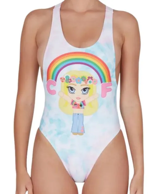 Chiara Ferragni Tie-Dyed Swimsuit