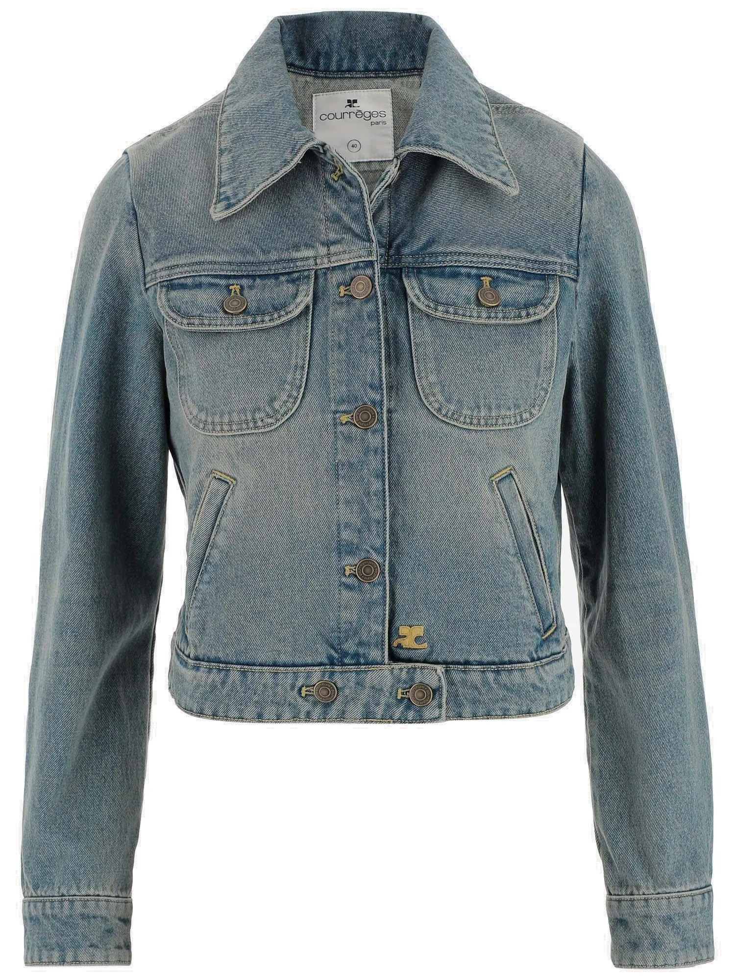 Courrges Cropped Denim Jacket