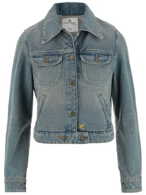 Courrges Cropped Denim Jacket