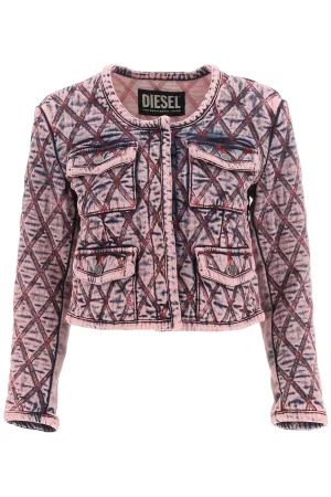 Diesel Cropped Washed Denim Jacket