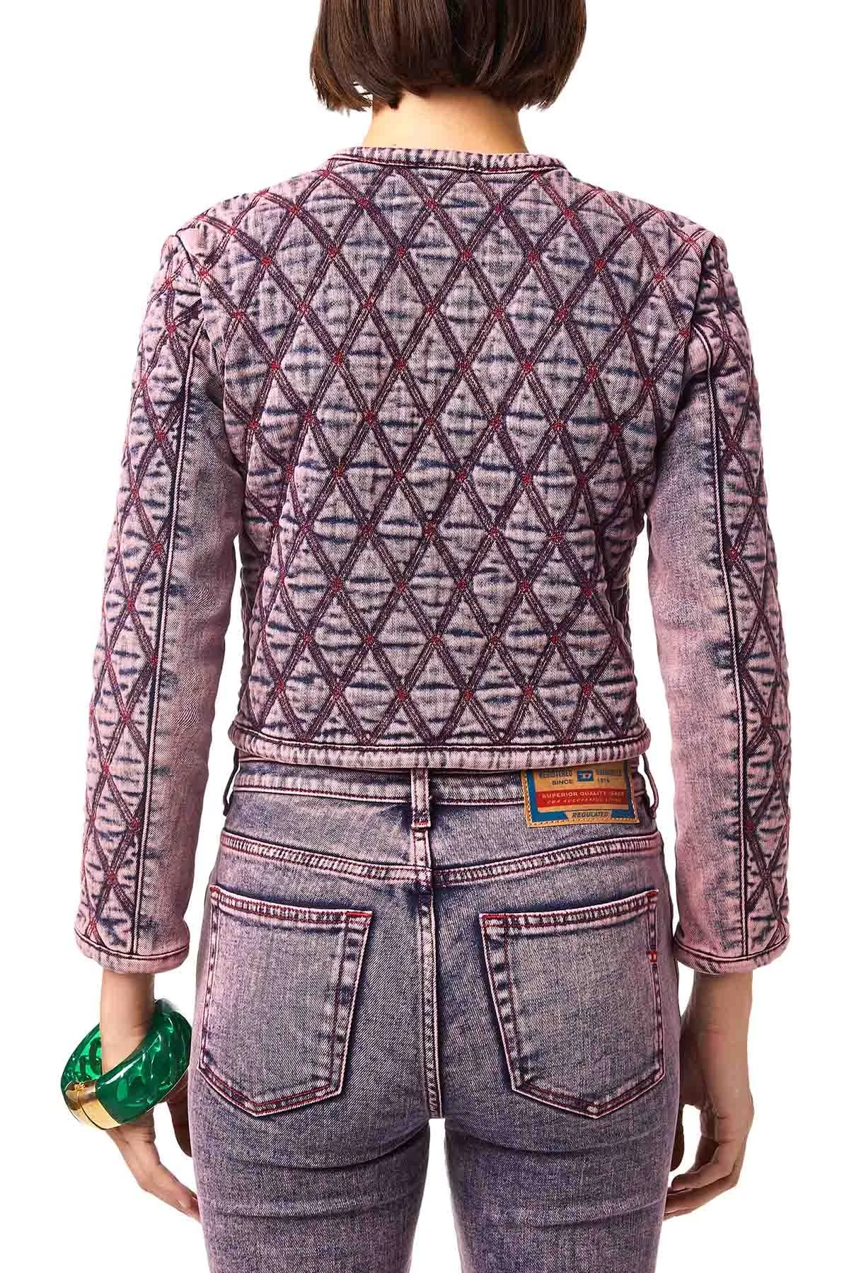 Diesel Cropped Washed Denim Jacket