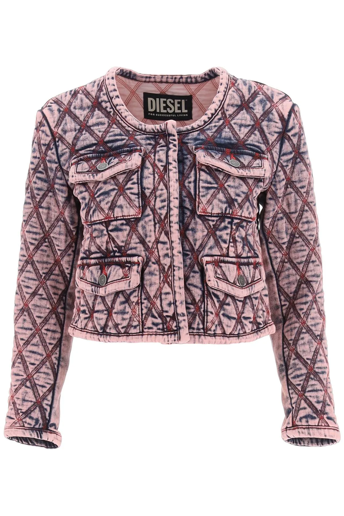 Diesel Cropped Washed Denim Jacket
