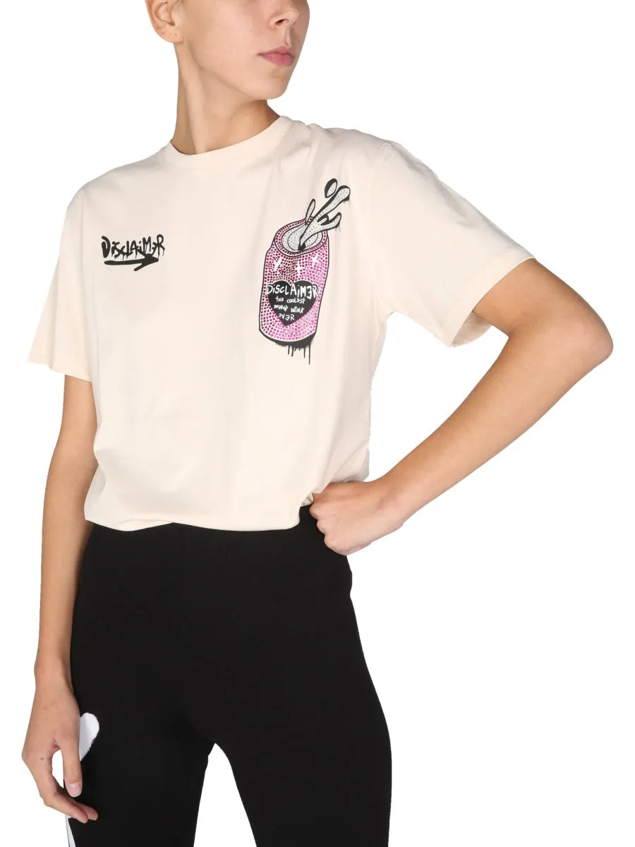 Disclaimer Printed Crewneck T-Shirt