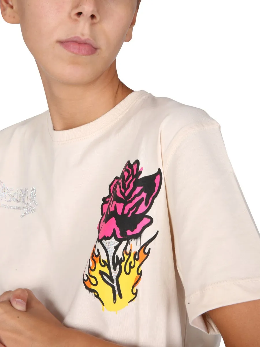Disclaimer Printed Crewneck T-Shirt