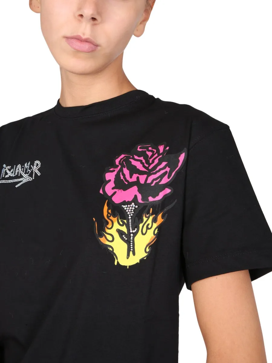 Disclaimer Printed Crewneck T-Shirt