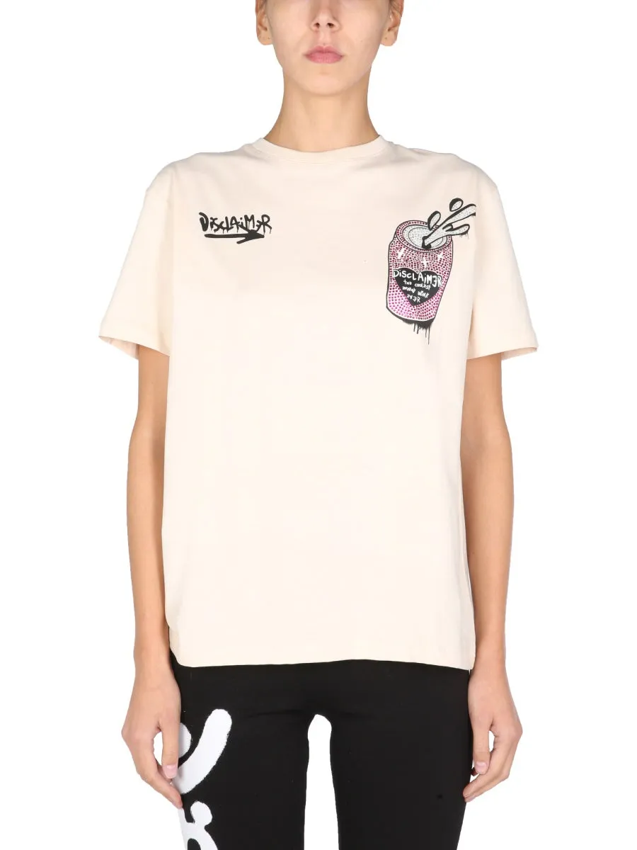 Disclaimer Printed Crewneck T-Shirt