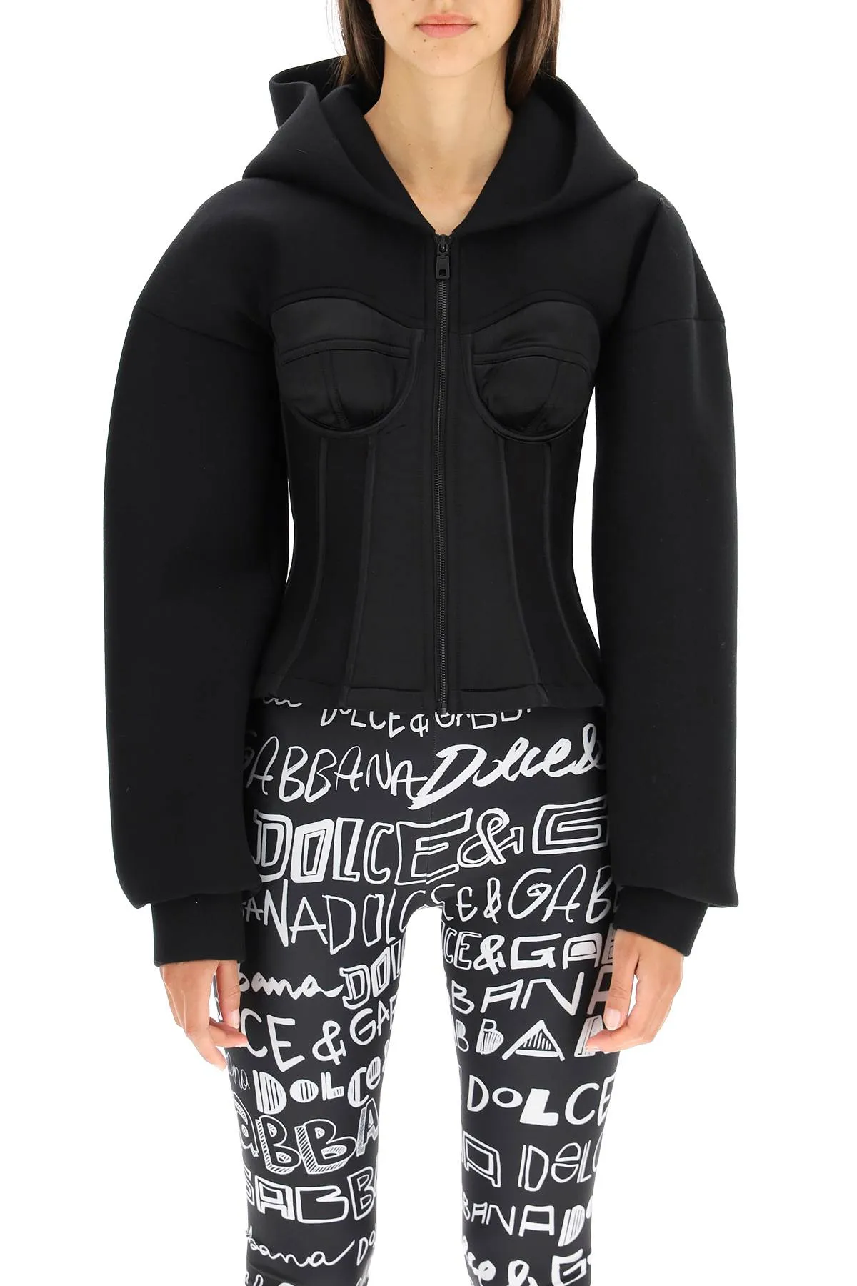 Dolce & Gabbana Corset Hooded Jacket