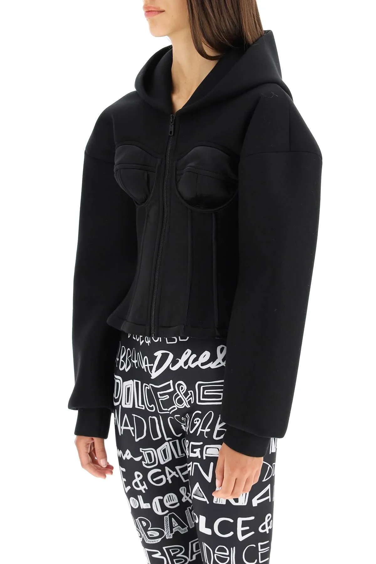 Dolce & Gabbana Corset Hooded Jacket