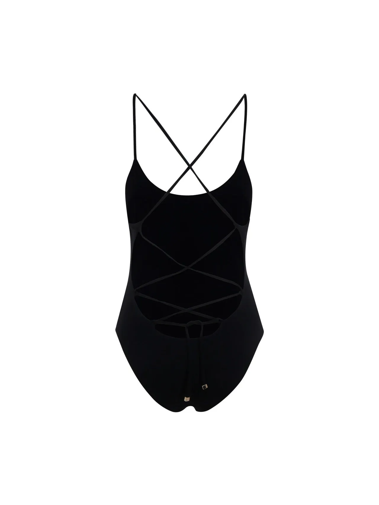 Dolce & Gabbana DG Logo Crossover Strapped Swimsuit