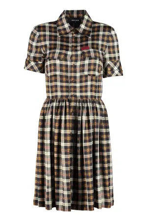 Dsquared2 Checked Mini Shirt Dress