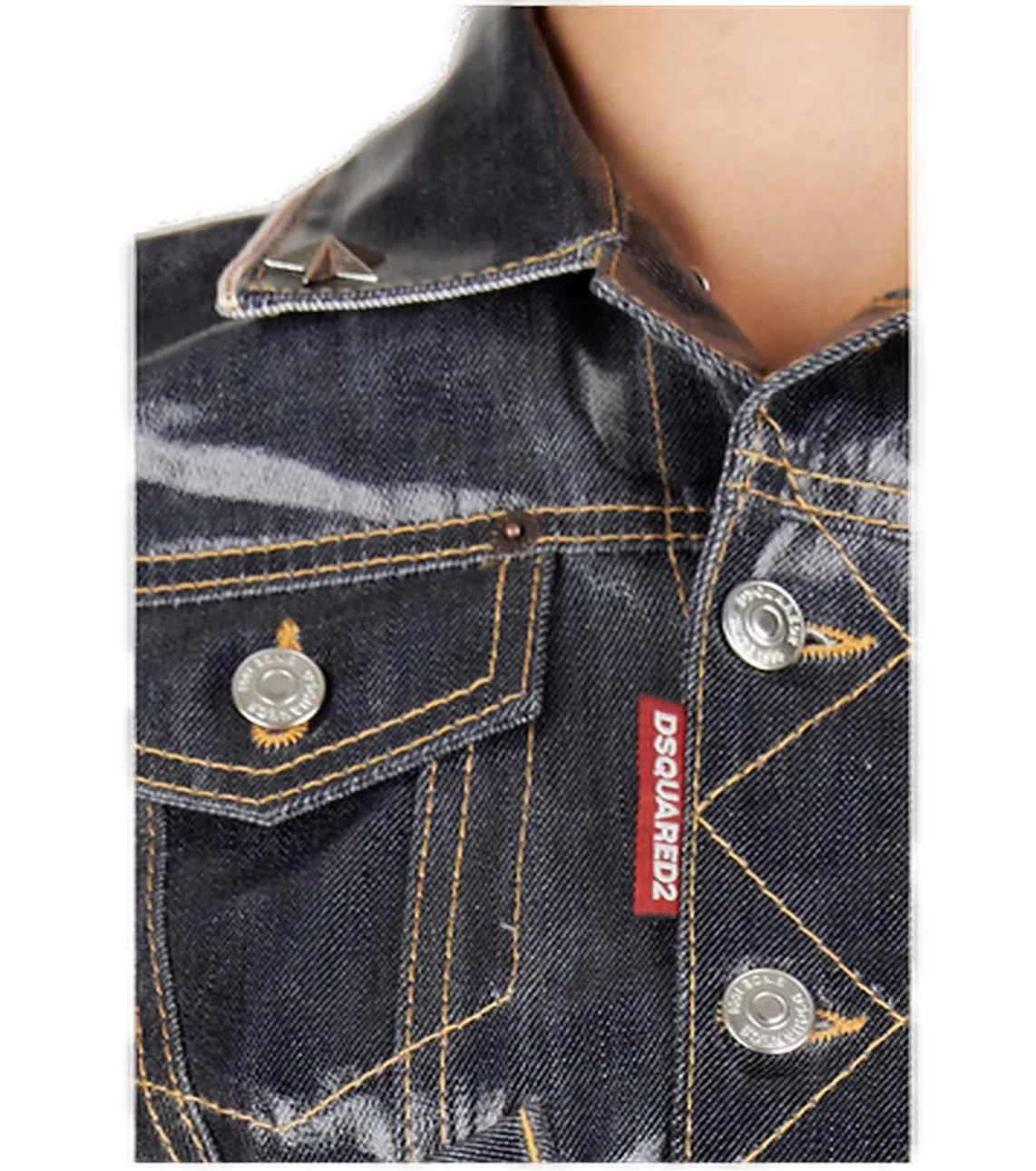 Dsquared2 Coated Finish Cropped Jacket