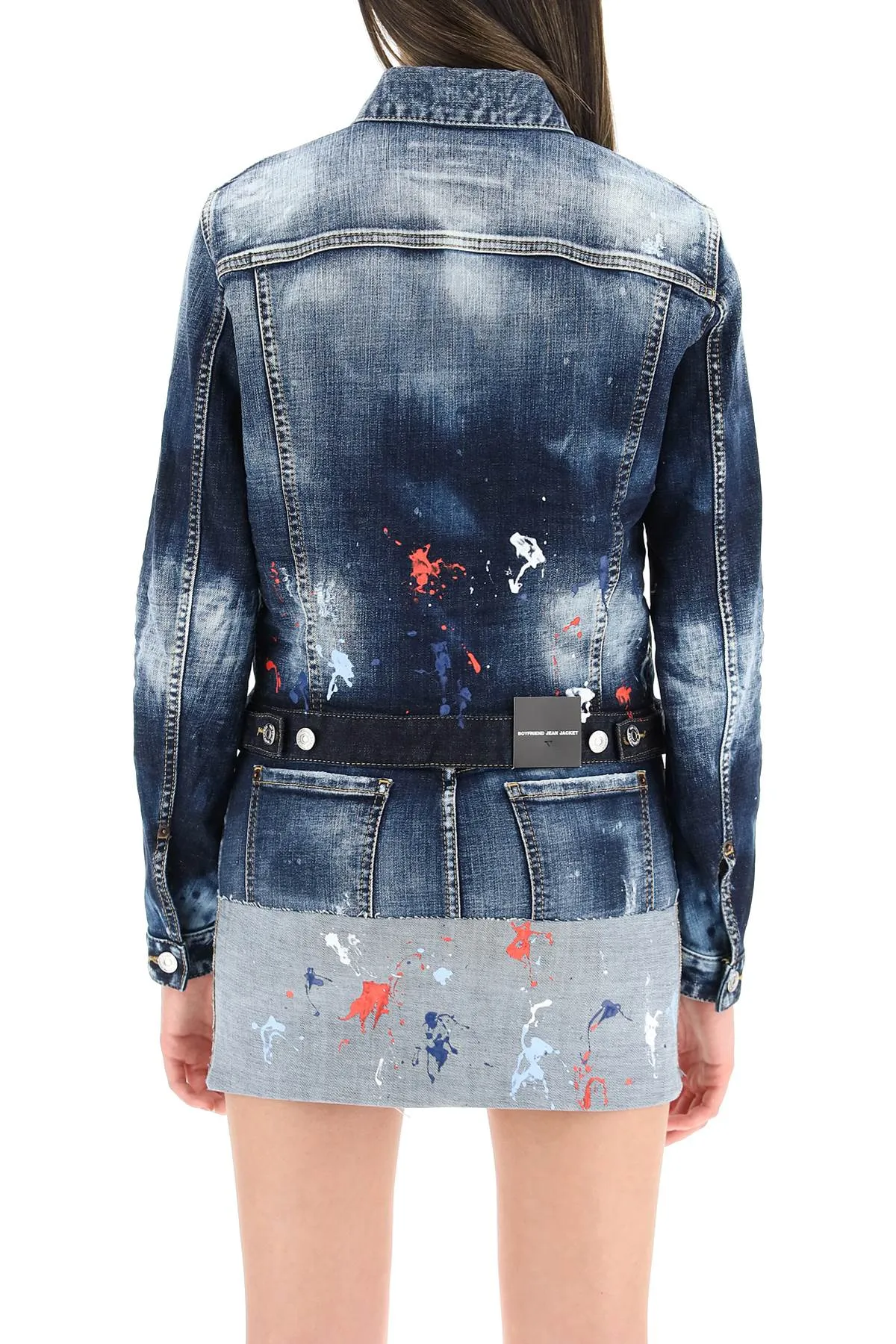 Dsquared2 Distressed Buttoned Denim Jacket