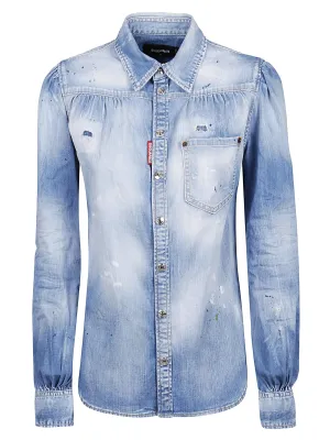 Dsquared2 Distressed Denim Shirt