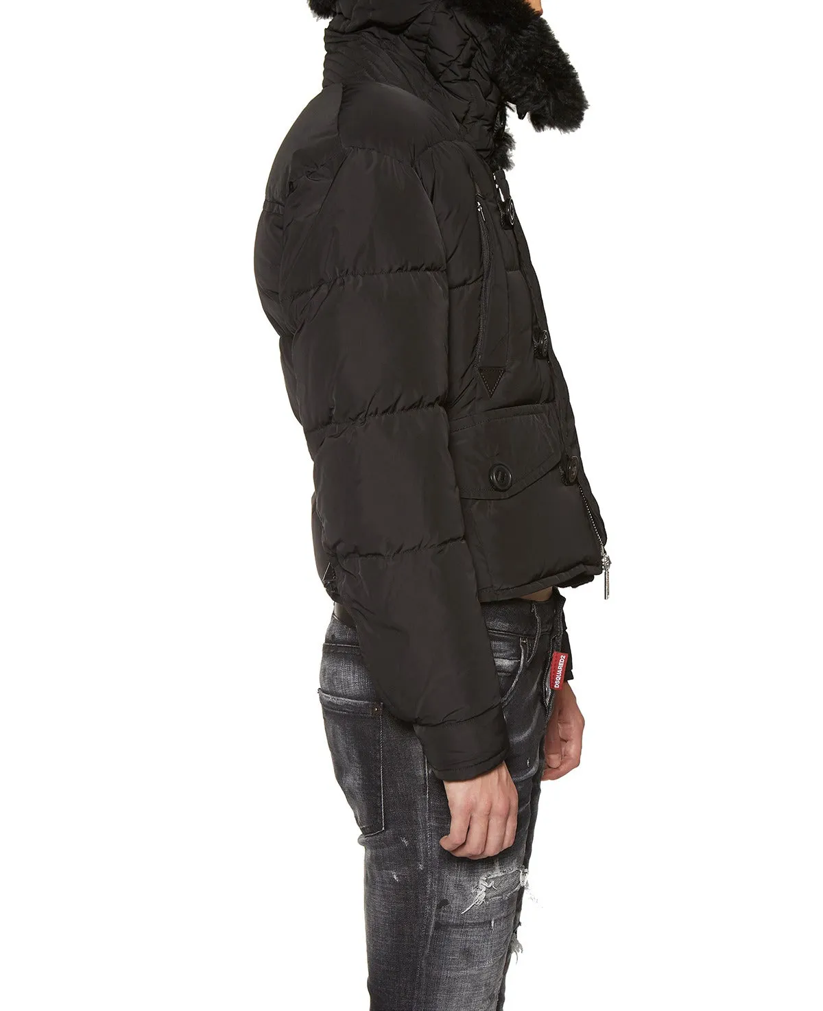 Dsquared2 Shearling Collar Padded Jacket