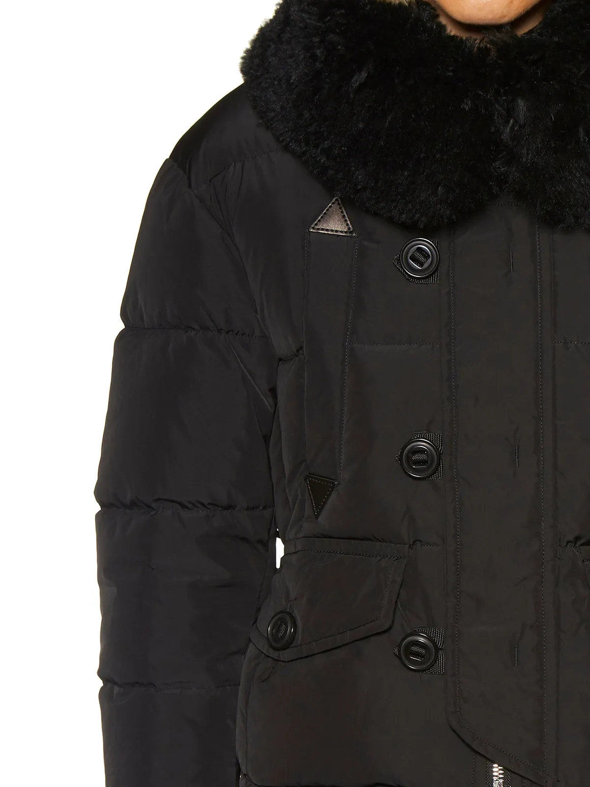 Dsquared2 Shearling Collar Padded Jacket