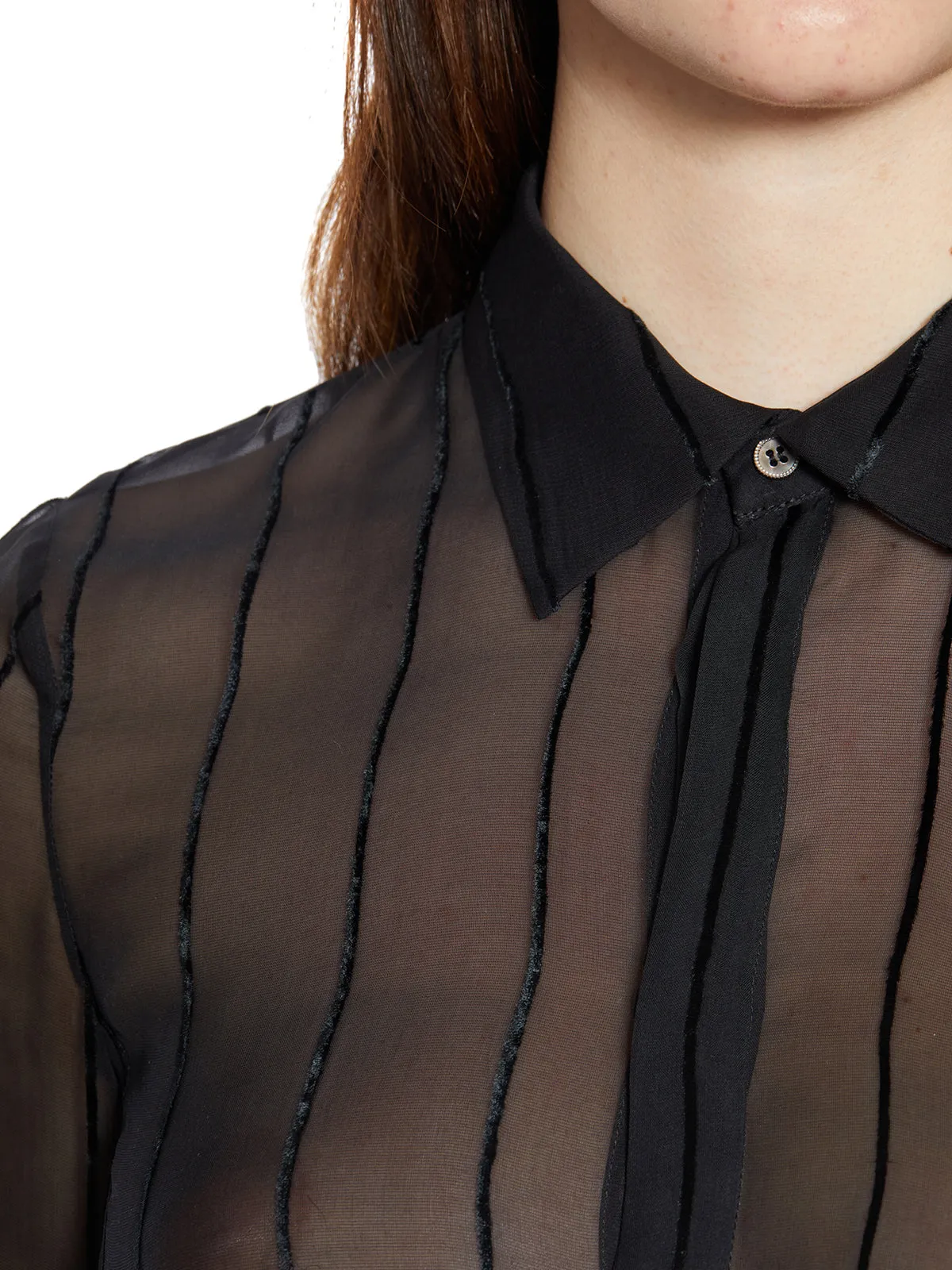 Dsquared2 Striped Sheer Shirt