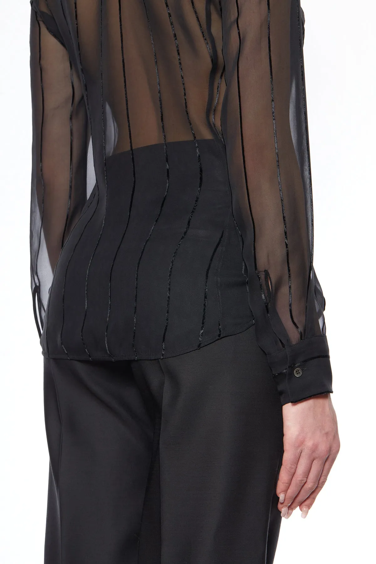 Dsquared2 Striped Sheer Shirt