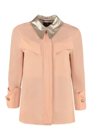Elisabetta Franchi Contrasting Collar Shirt