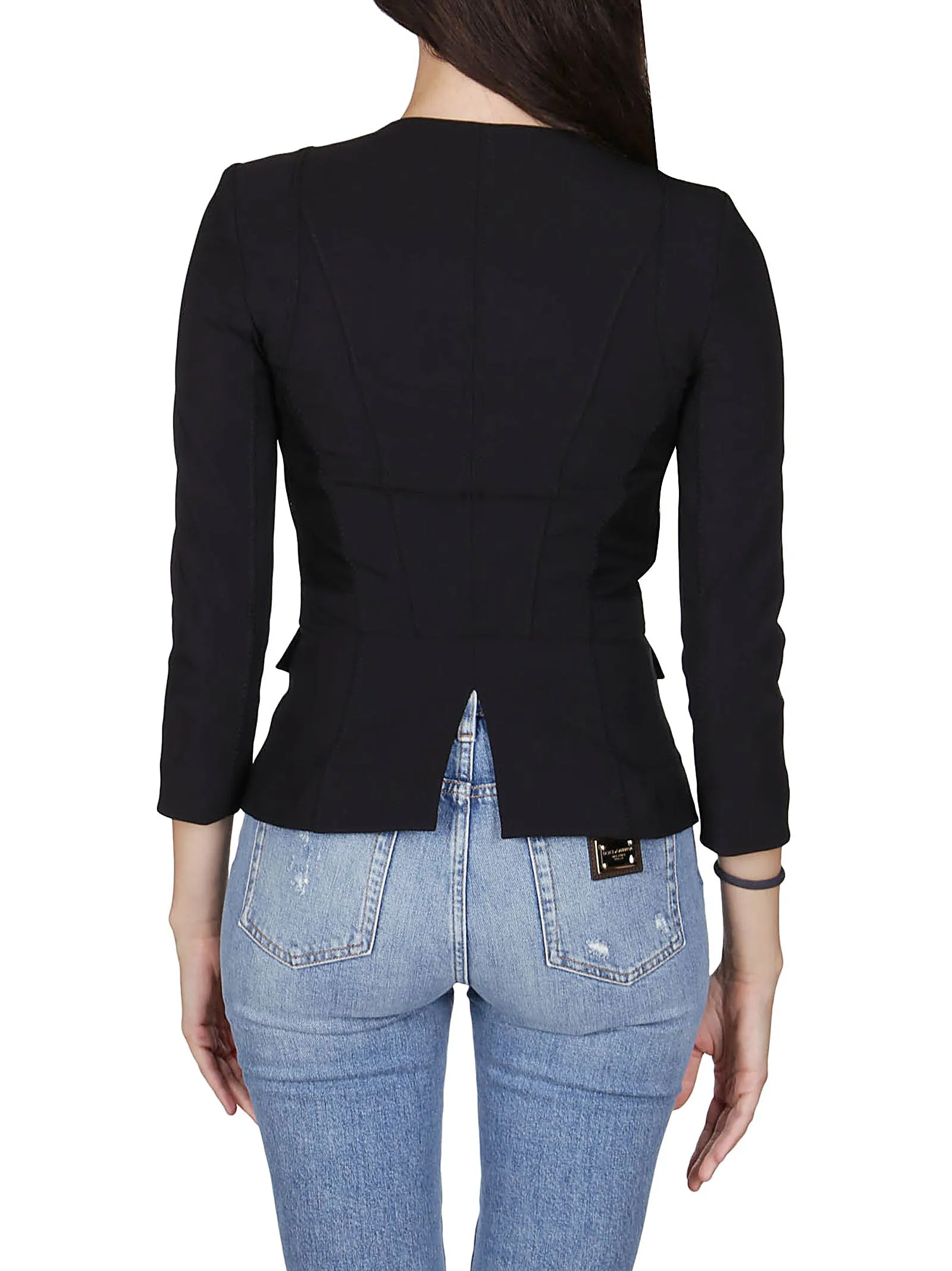 Elisabetta Franchi Horsebit Detail Zipped Jacket