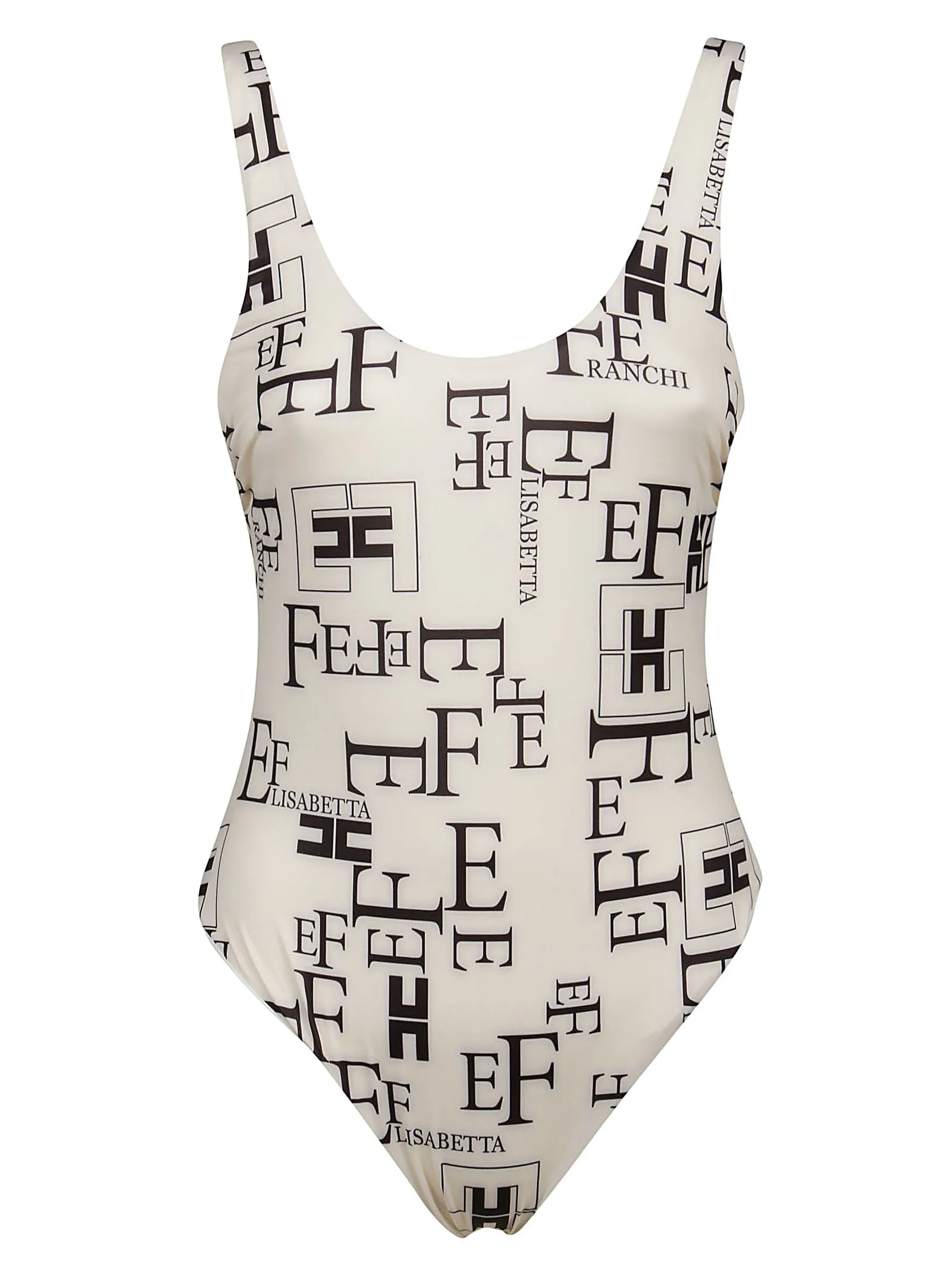 Elisabetta Franchi Lettering Printed One-Piece Swimsuit
