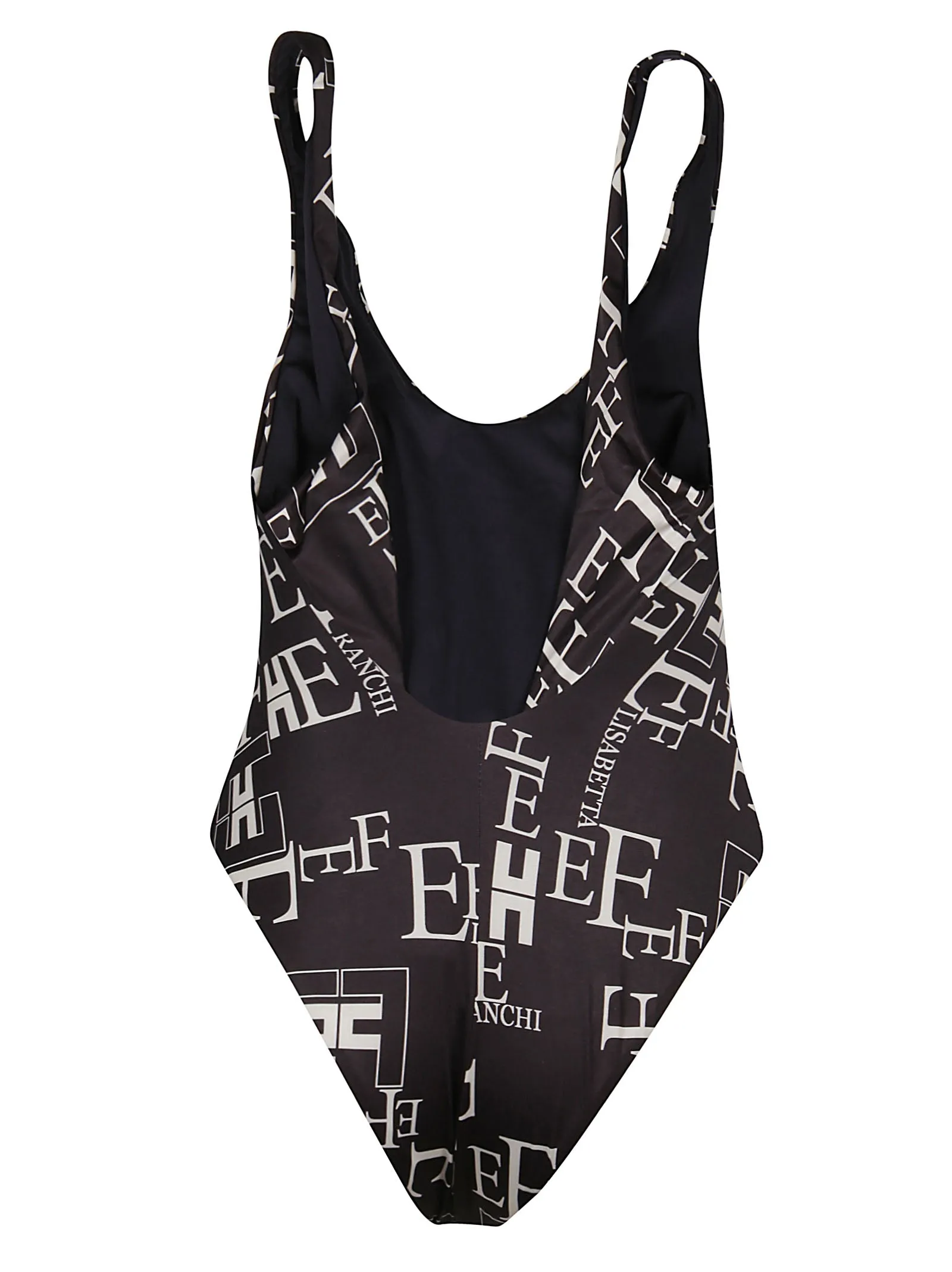 Elisabetta Franchi Lettering Printed One-Piece Swimsuit