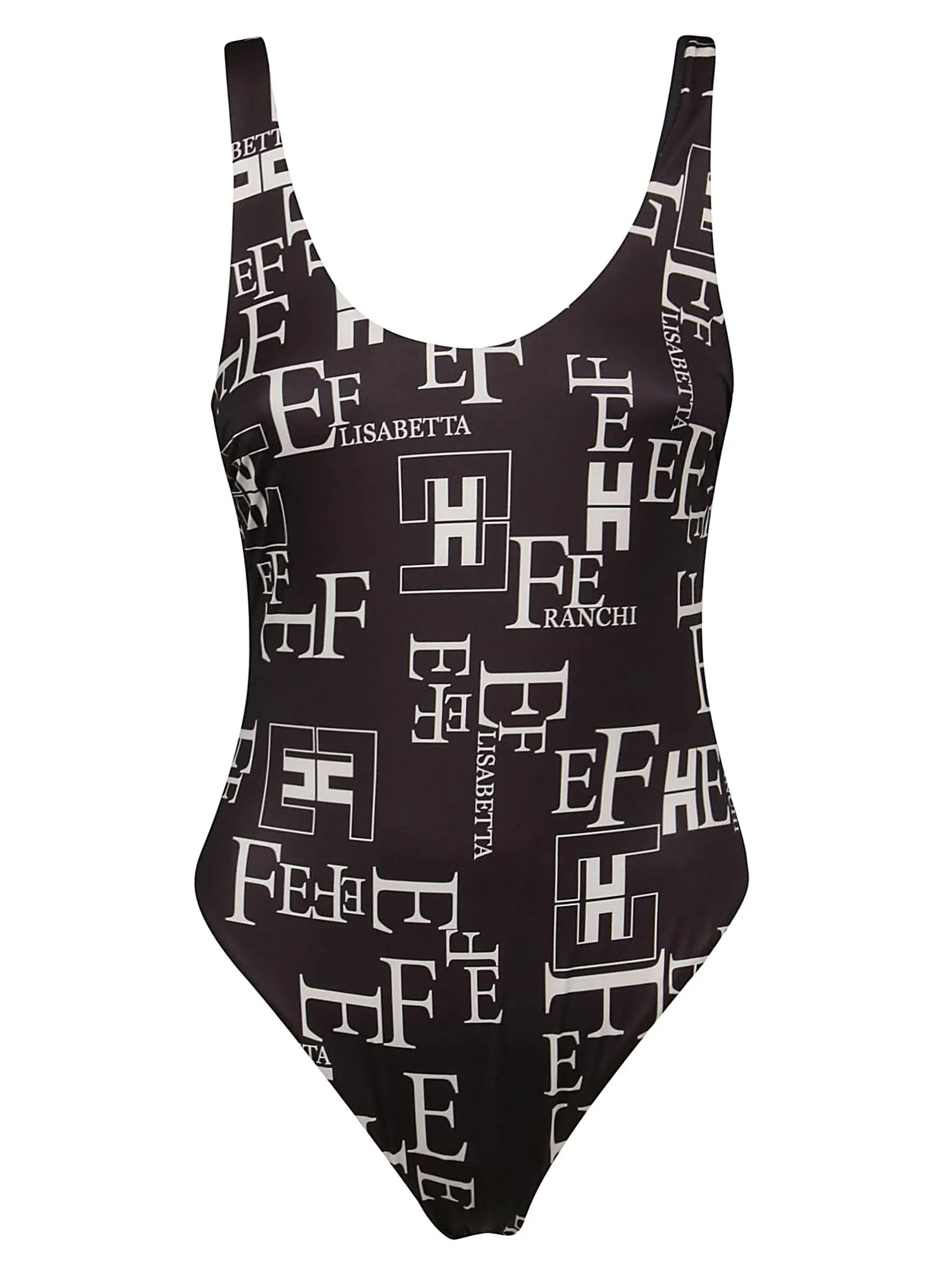 Elisabetta Franchi Lettering Printed One-Piece Swimsuit