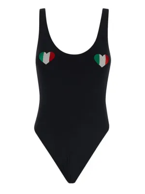 Elisabetta Franchi Love Italy One-Piece Swimsuit
