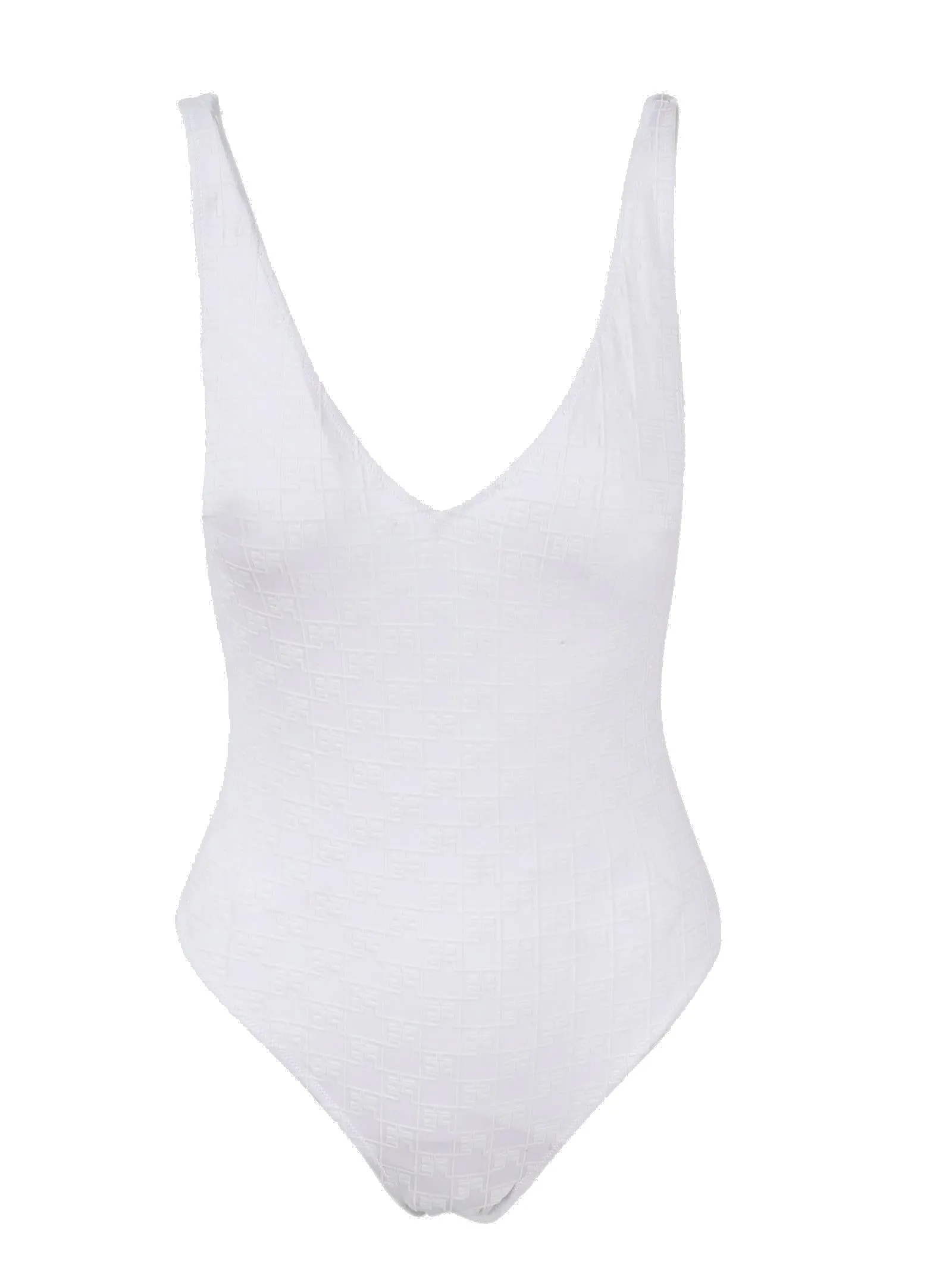 Elisabetta Franchi Monogram One-Piece V-Neck Swimsuit