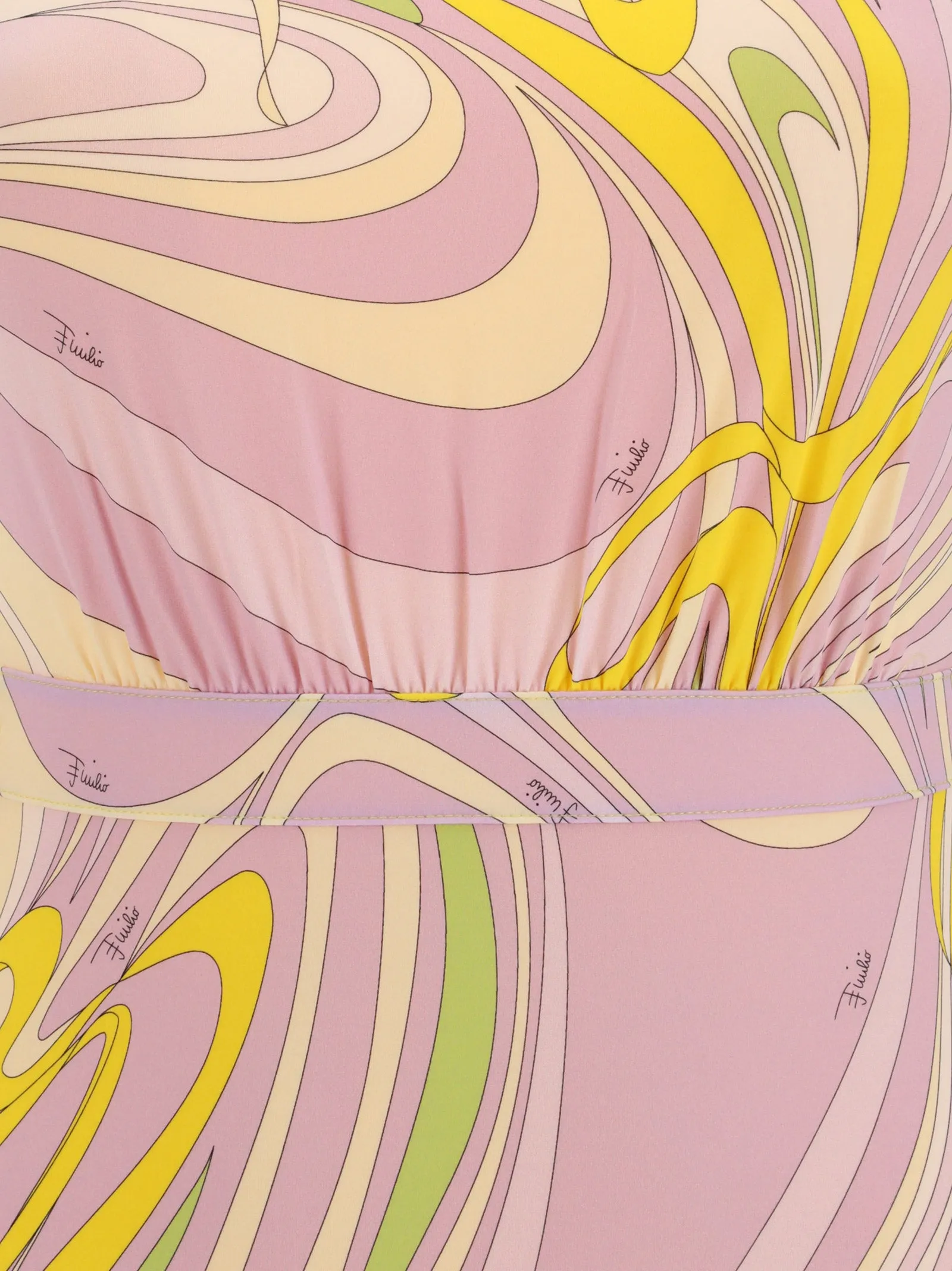 Emilio Pucci Onde-Print Halterneck Swimsuit