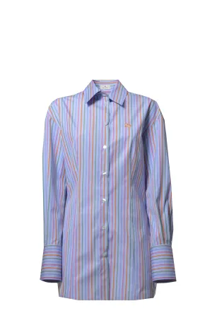 Etro Logo Embroidered Striped Shirt