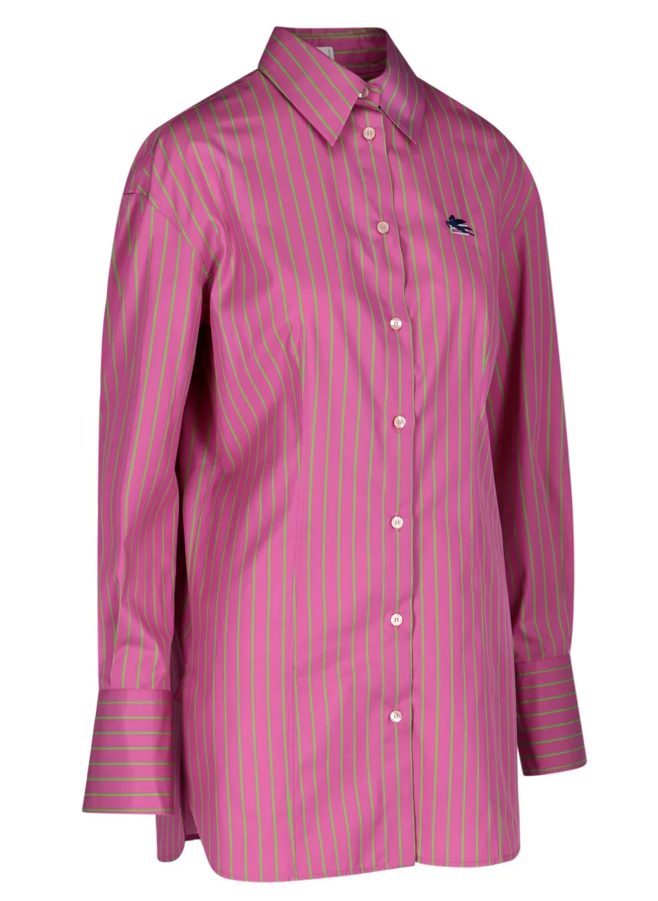 Etro Logo Embroidered Striped Shirt
