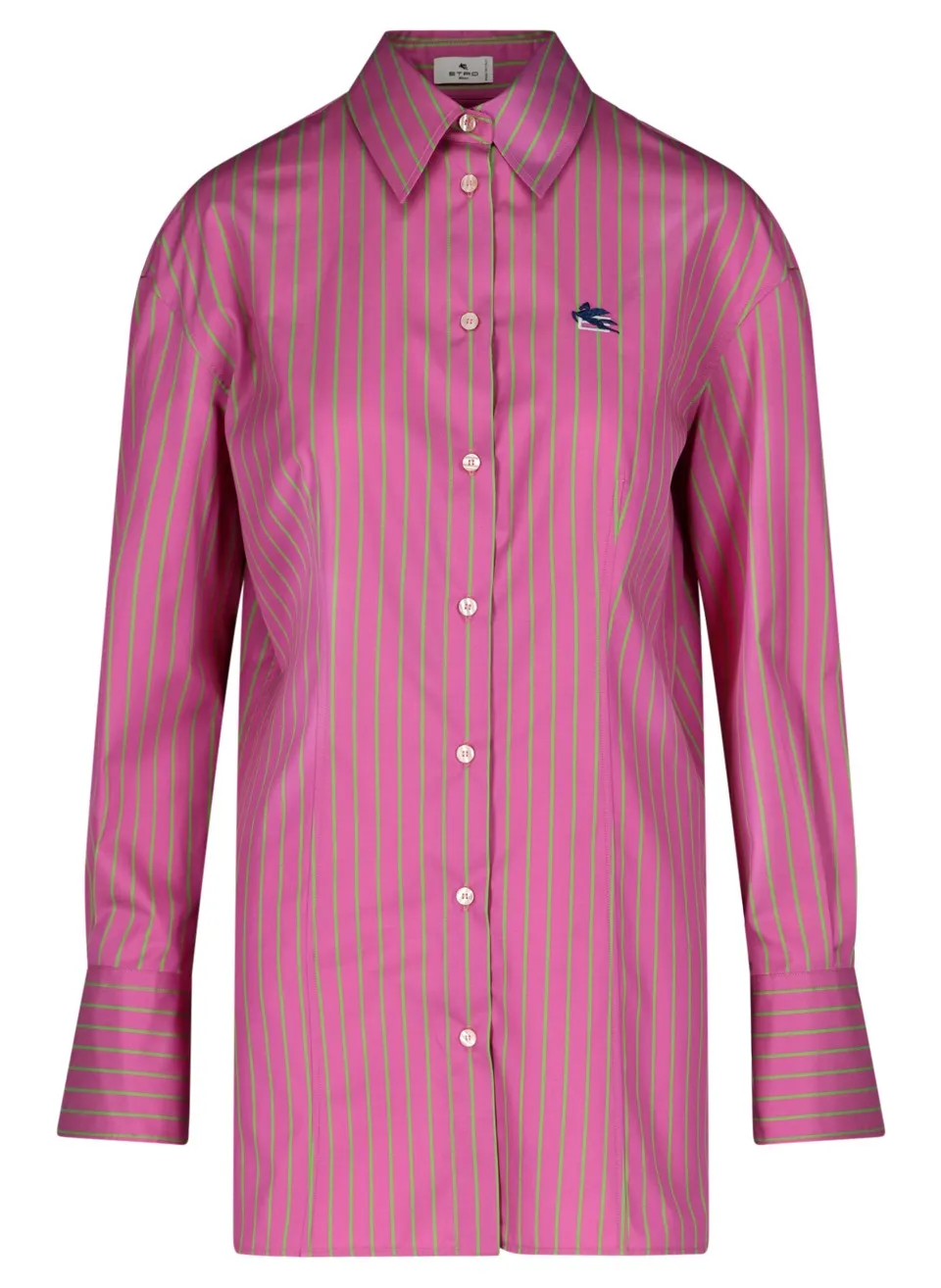 Etro Logo Embroidered Striped Shirt