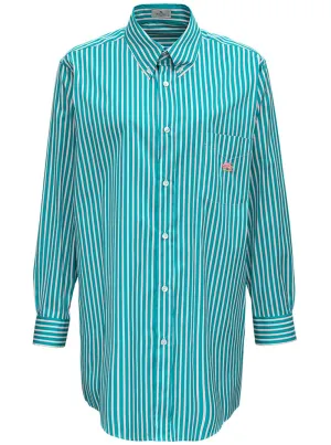 Etro Pegaso Embroidered Striped Shirt