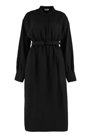 Fendi Belted Midi Shirt Dress