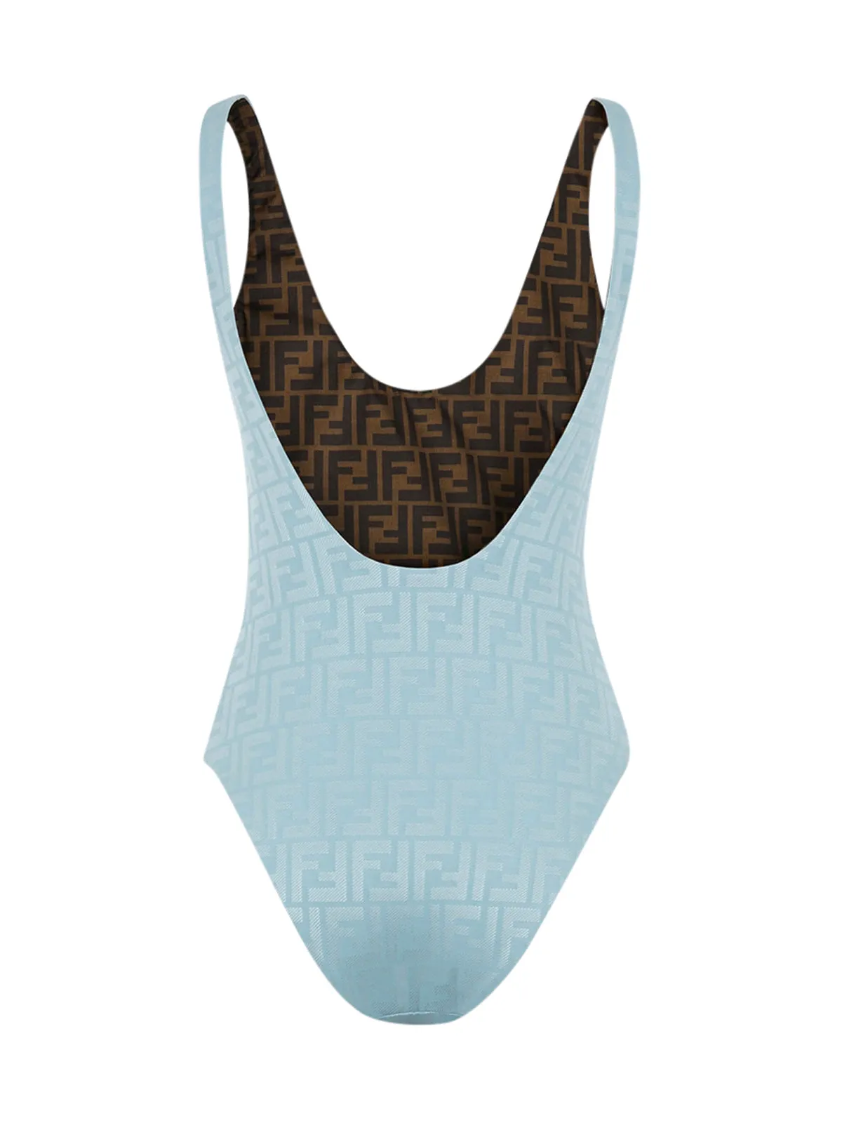 Fendi FF Motif Open Back Swimsuit