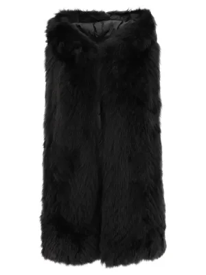 Frame Sleeveless Hooded Jacket