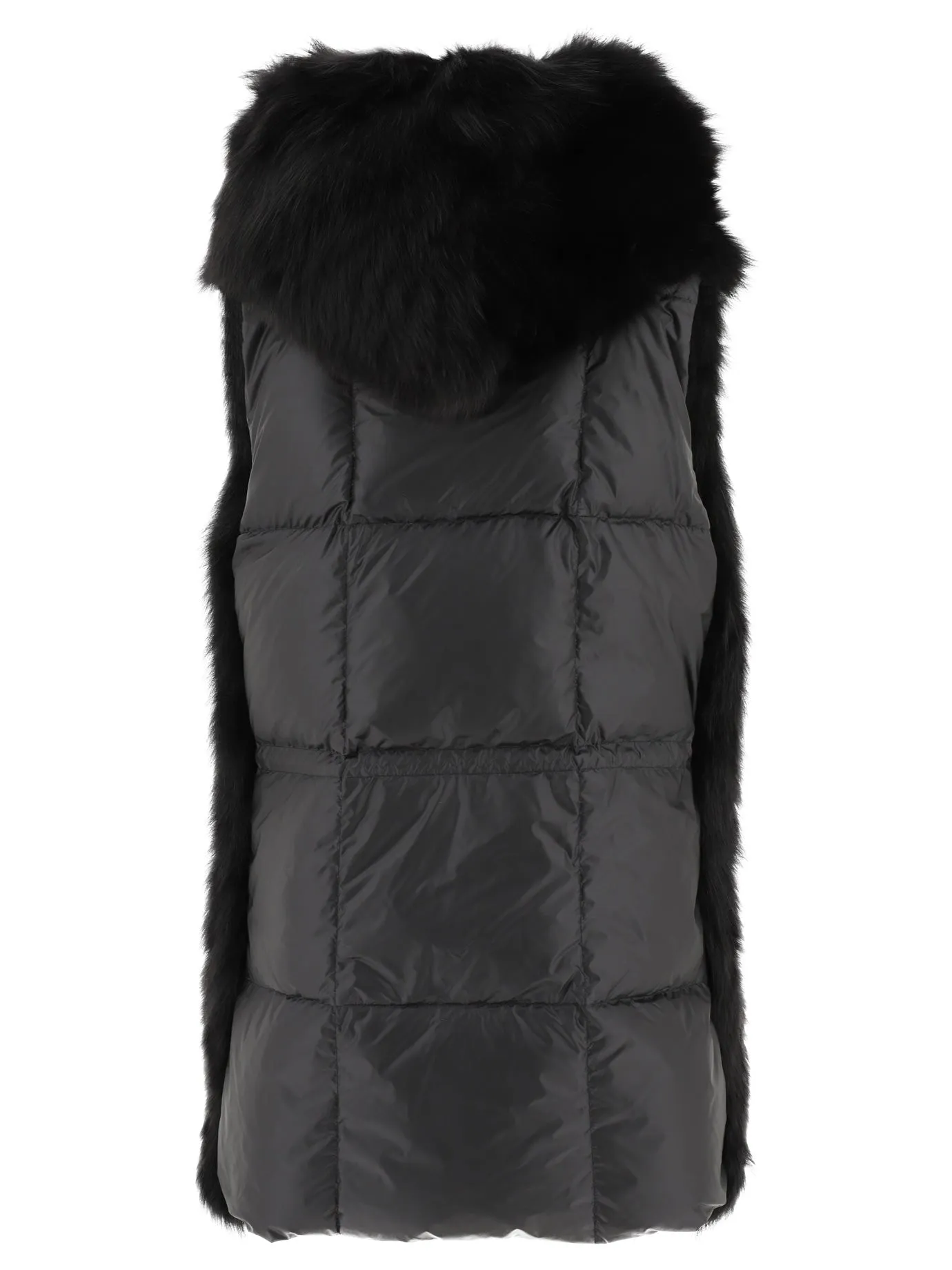 Frame Sleeveless Hooded Jacket