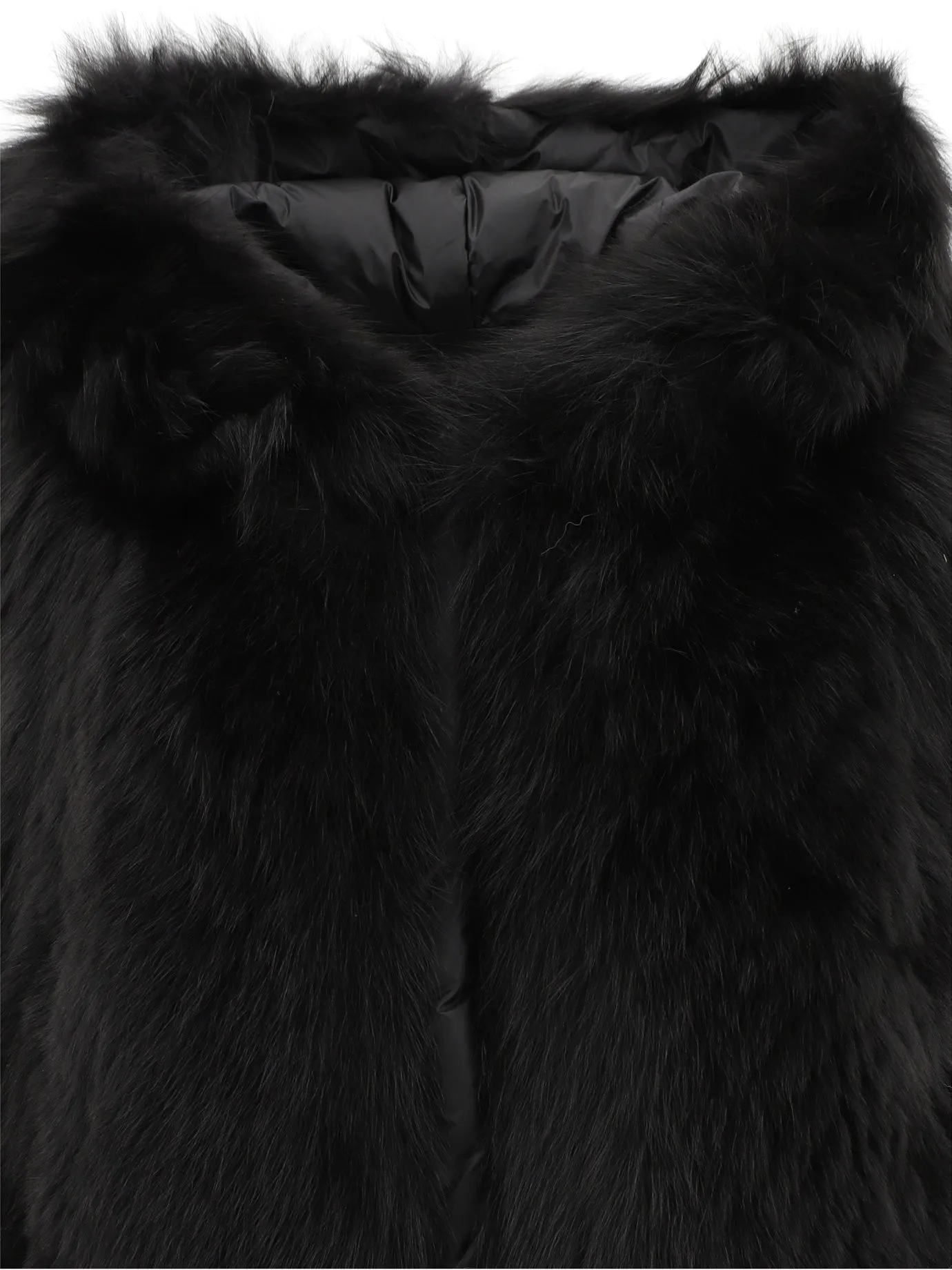 Frame Sleeveless Hooded Jacket