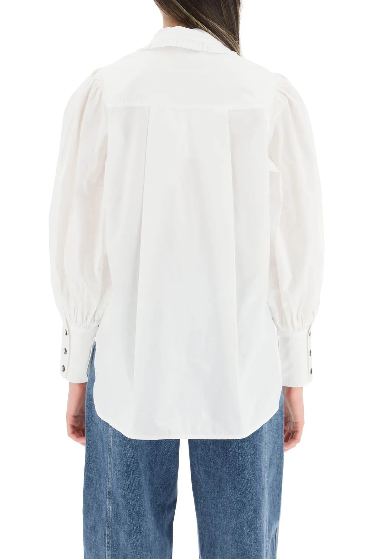 Ganni Balloon Sleeved Shirt