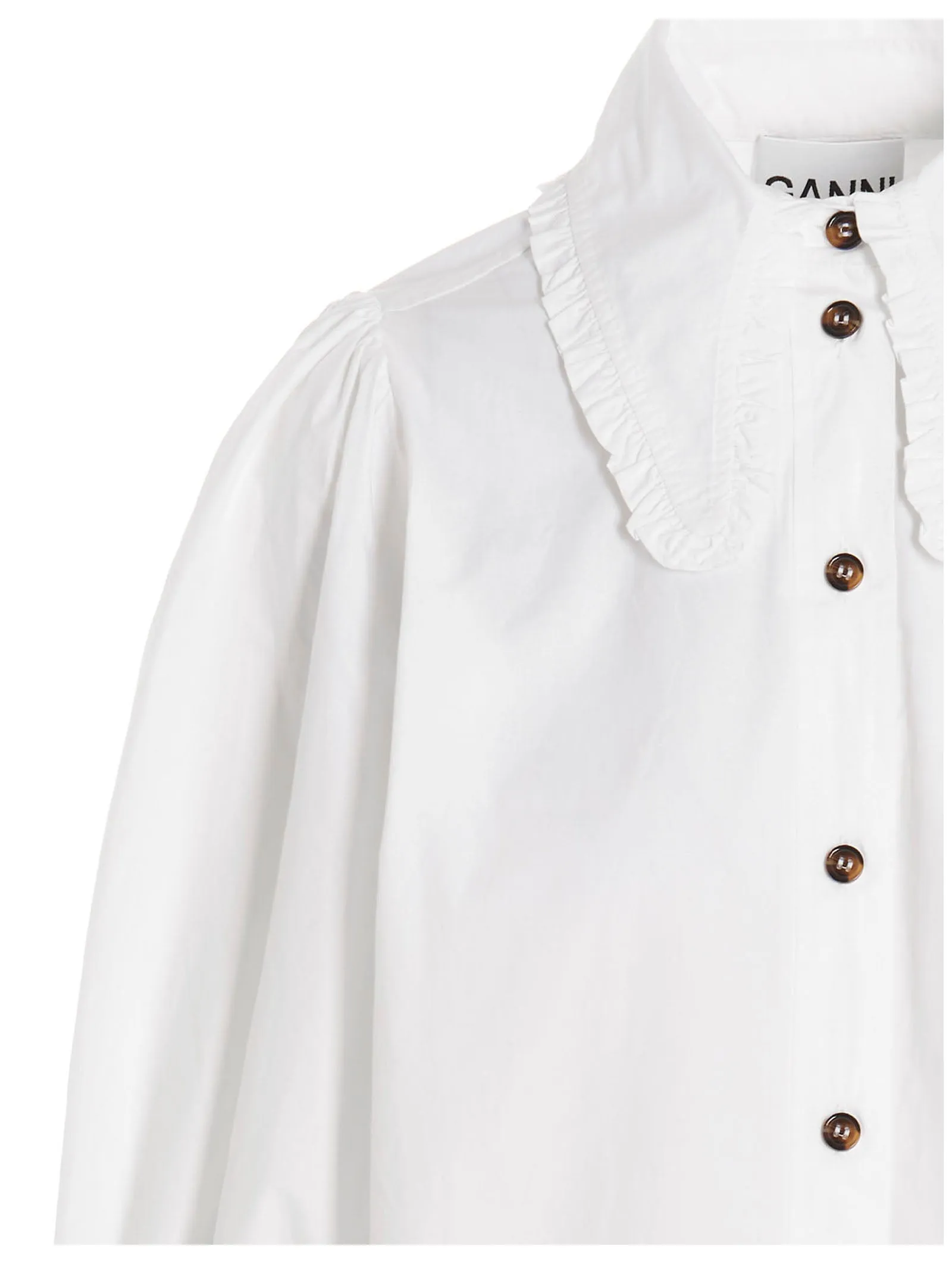 Ganni Balloon Sleeved Shirt