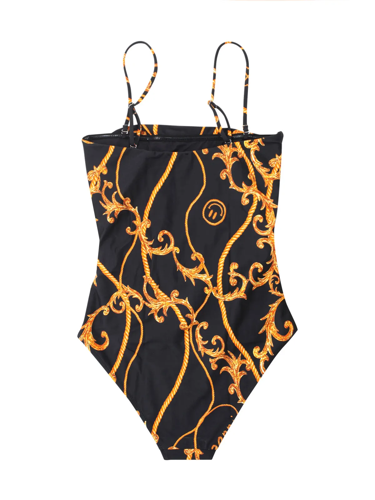 Ganni Baroque-Print Stretched One Piece Swimsuit