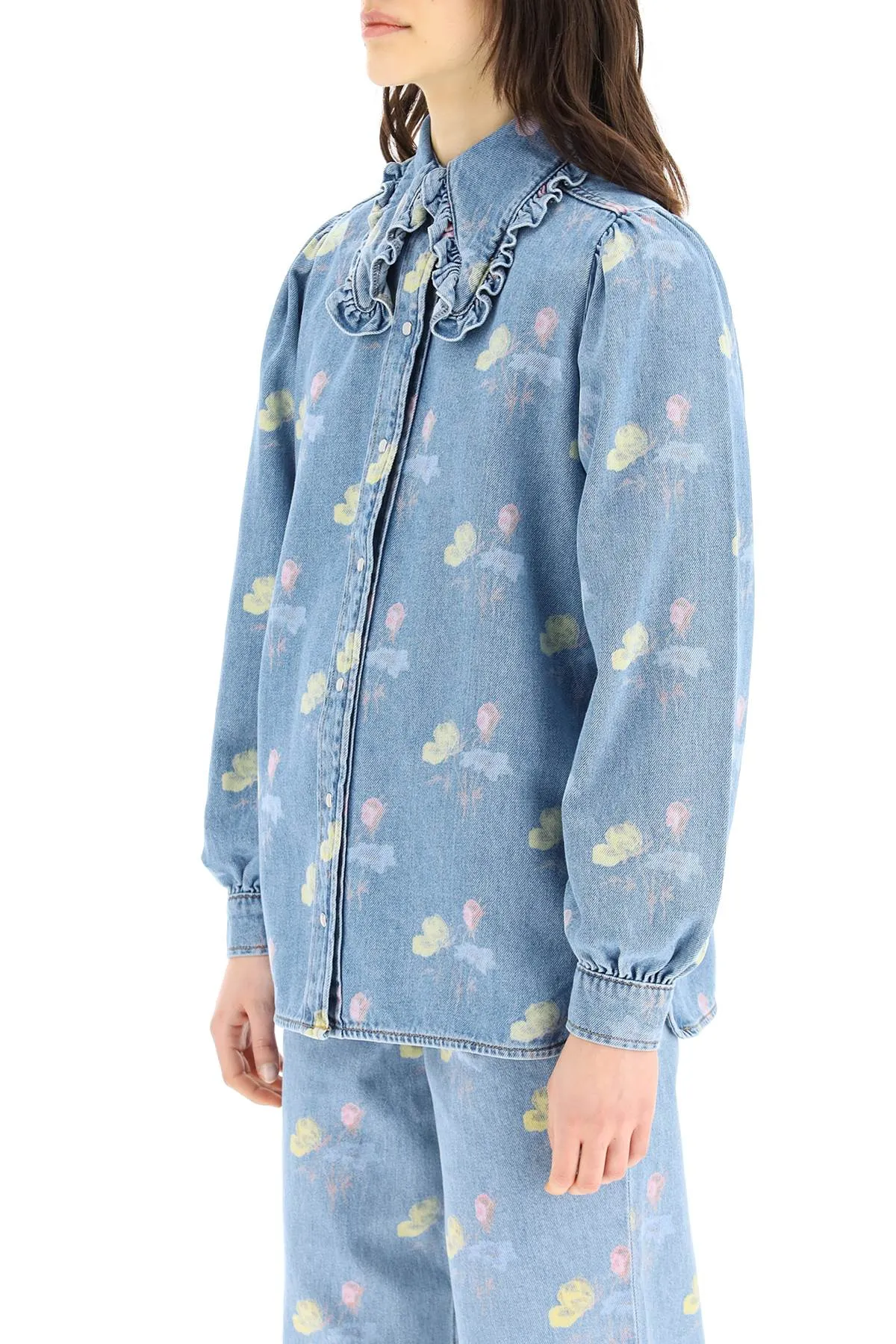 Ganni Frill Collar Shirt