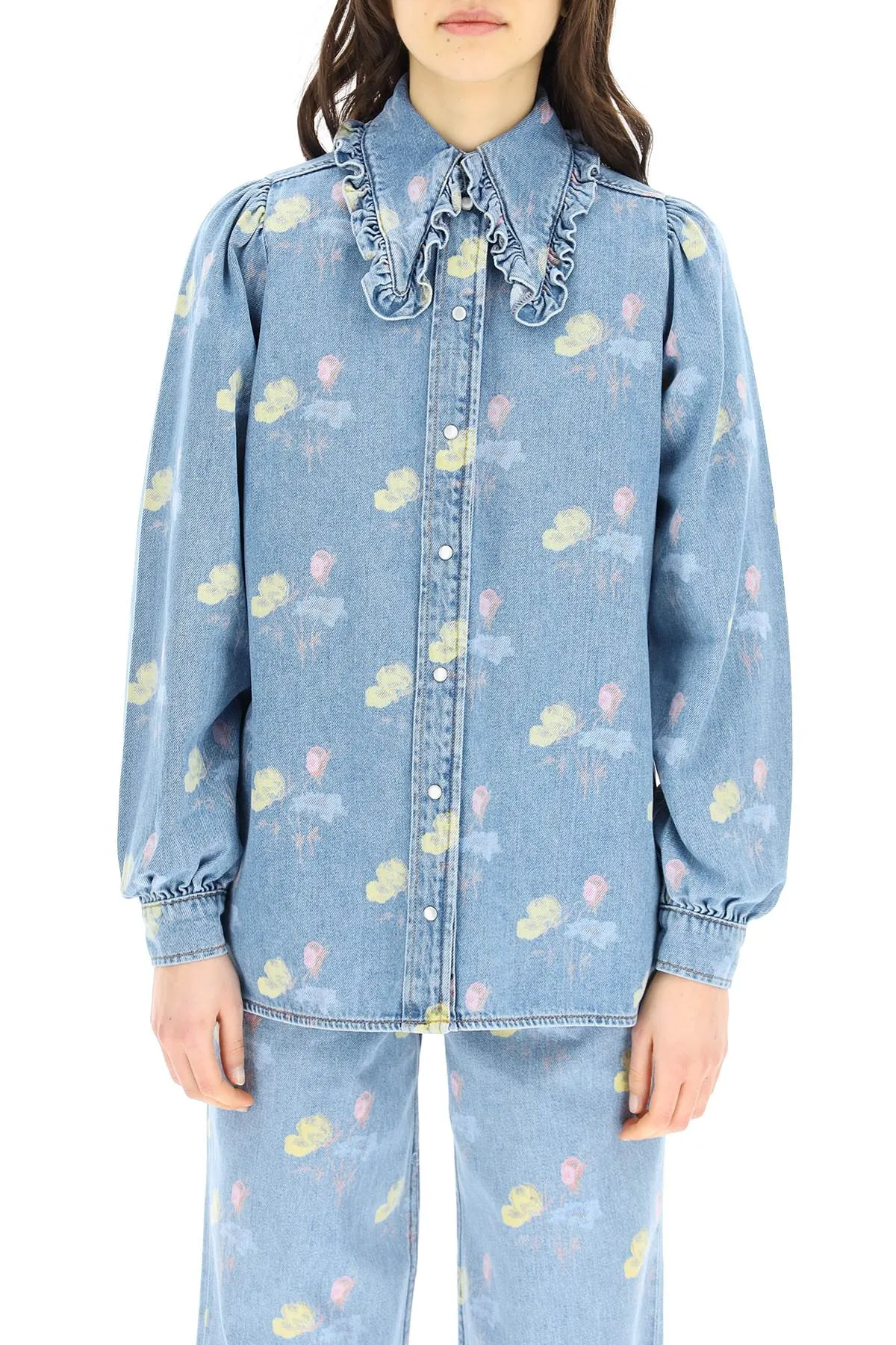 Ganni Frill Collar Shirt