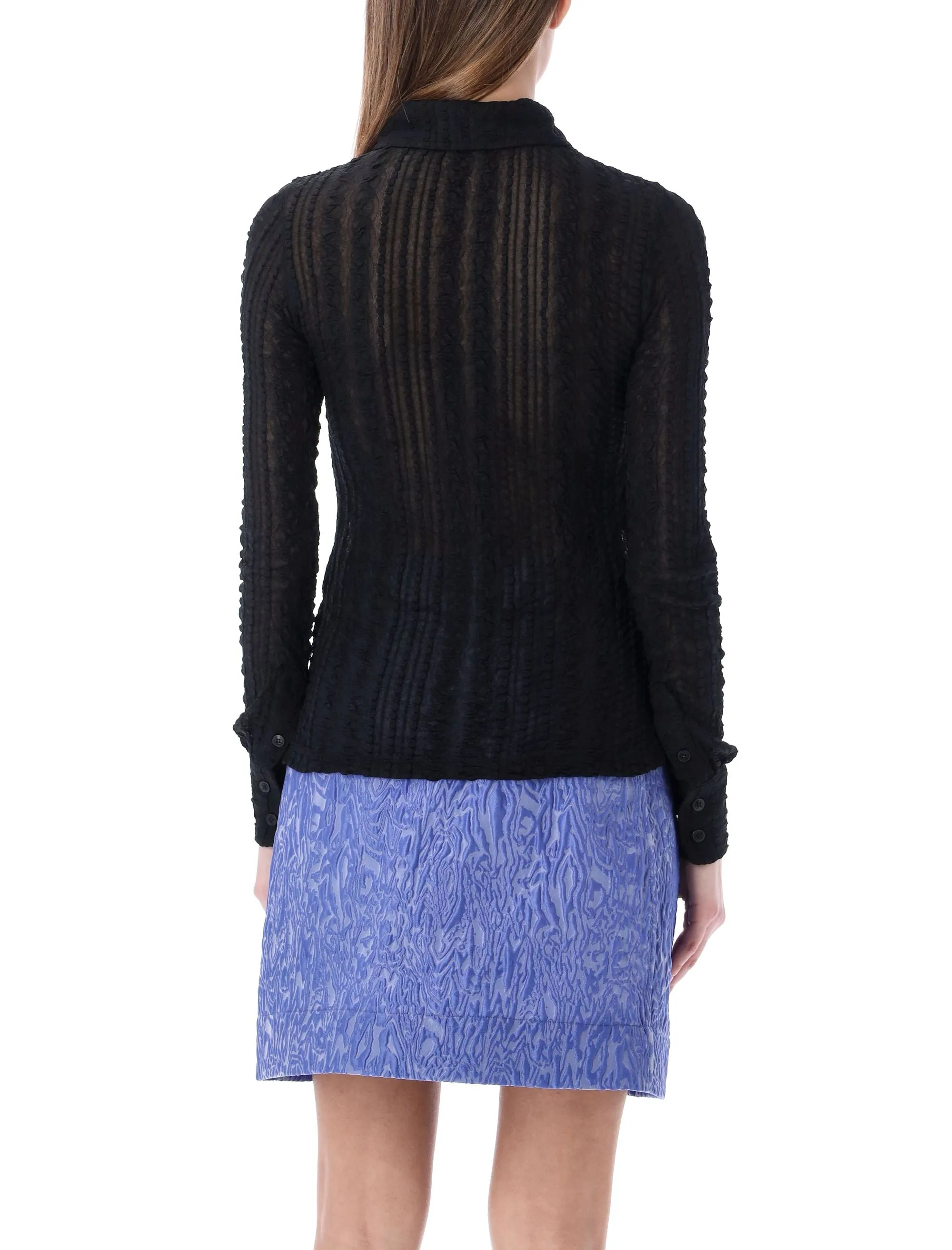 Ganni Lace Long-Sleeved Shirt