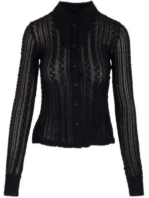 Ganni Lace Long-Sleeved Shirt